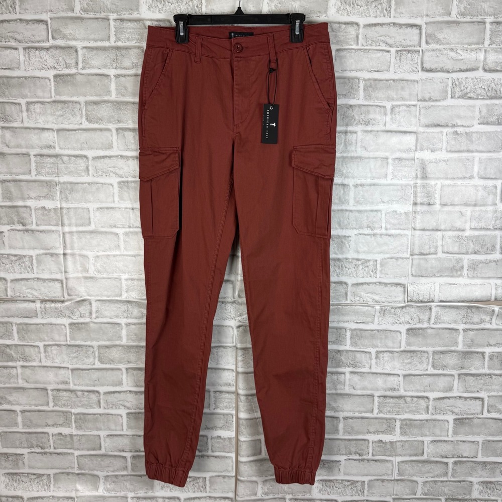 American Tall Clothing Mens 32 x 34 Cargo Jogger Pants Rust Red AM-PC-10534 NWT